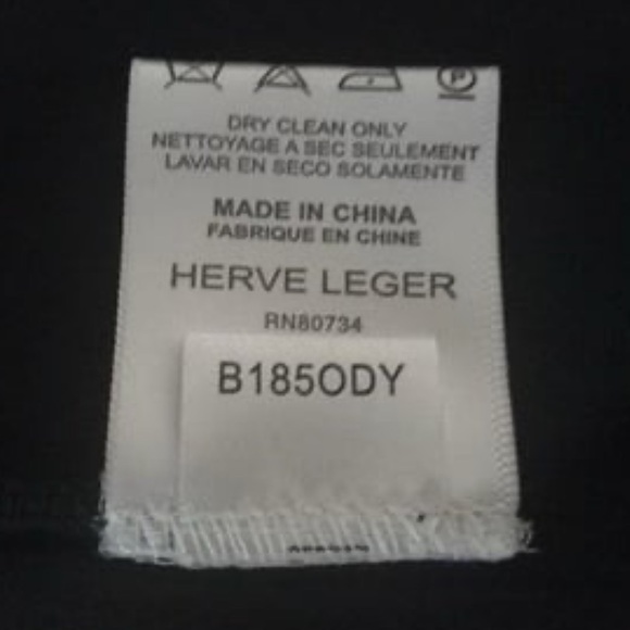 HERVE LEGER PARIS Black Lace Tiered Layer Strapless Bodycon Cocktail Dress M - Picture 9 of 10